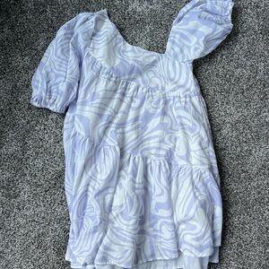 Elegant Lavender Swirl Dress